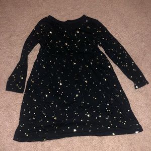Girls Long Sleeve Dress with Stars